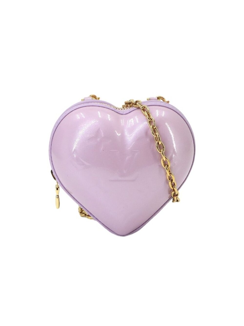 Louis Vuitton LV Remix Monogram Vernis Keep My LV Heart Shoulder Bag Leather
